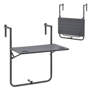 Hængende bord Badolato 83,5x60x60 cm Firkantet Mørkegrå [en.casa] - premiumXL