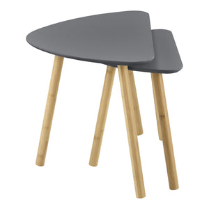 [en.casa]® Sofaborde / Levanger sæt med 2-45x60x39,5cm-40x45x29,5cm-MDF-bambus-matt-i forskellige farver
