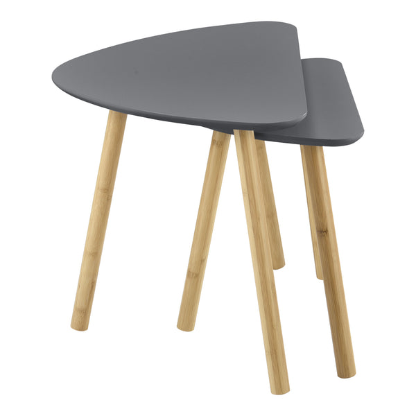 [en.casa]® Sofaborde / Levanger sæt med 2-45x60x39,5cm-40x45x29,5cm-MDF-bambus-matt-i forskellige farver
