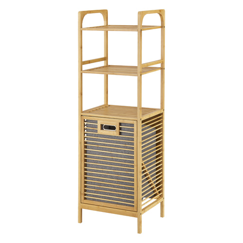 Bambus vasketøjsreol Tidaholm 118x39,5x30,5cm [en.casa] - premiumXL