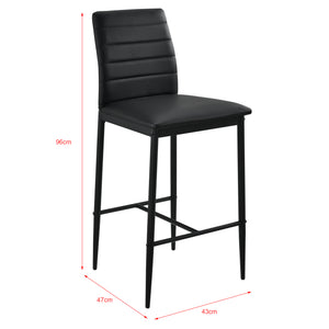 [en.casa] ® Barstol Lidköping sæt 2-med fodstøtte-96x43x47cm-PU kunstlæder - vælg model 