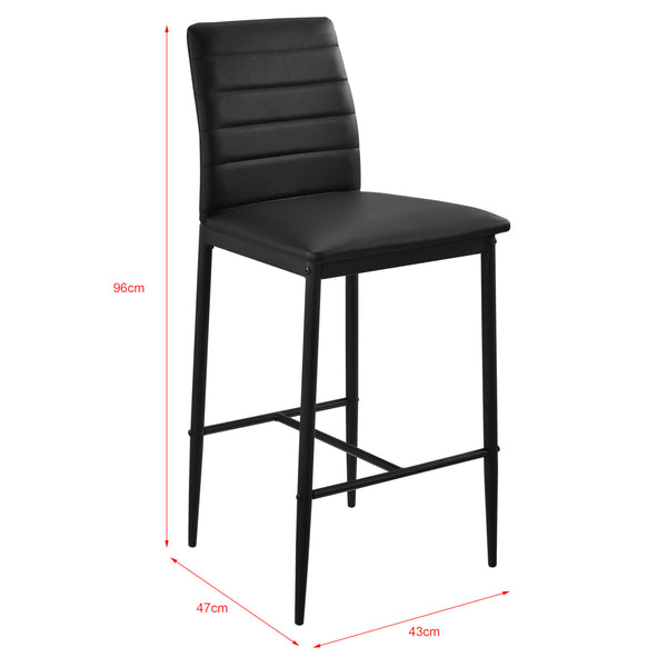 [en.casa] ® Barstol Lidköping sæt 2-med fodstøtte-96x43x47cm-PU kunstlæder - vælg model 