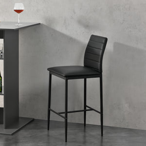 [en.casa] ® Barstol Lidköping sæt 2-med fodstøtte-96x43x47cm-PU kunstlæder - vælg model 
