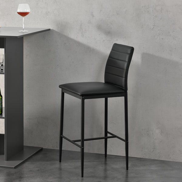 [en.casa] ® Barstol Lidköping sæt 2-med fodstøtte-96x43x47cm-PU kunstlæder - vælg model 