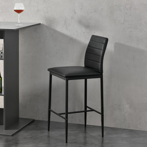 [en.casa] ® Barstol Lidköping sæt 2-med fodstøtte-96x43x47cm-PU kunstlæder - vælg model 