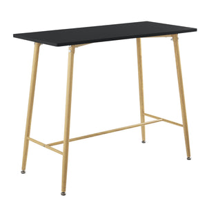  [en.casa] ® Barbord Ede-square-110x50x90cm-metal (træoptik)-MDF-i forskellige farver
