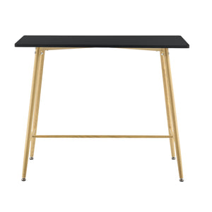  [en.casa] ® Barbord Ede-square-110x50x90cm-metal (træoptik)-MDF-i forskellige farver
