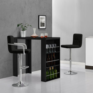 [en.casa]® Elegant barbord med hylder - 117 x 57 x 106,5 cm