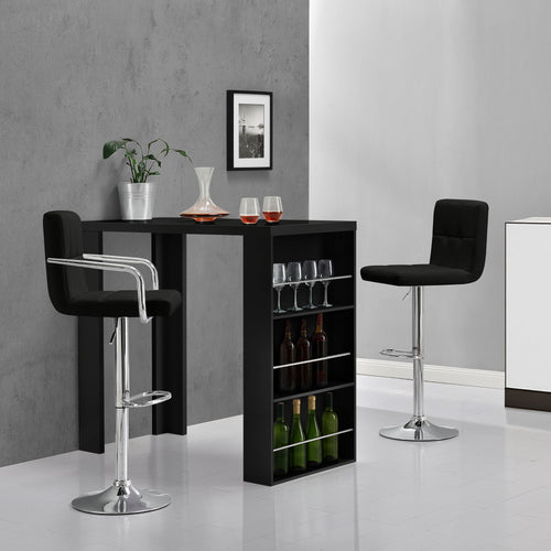 [en.casa]® Elegant barbord med hylder - 117 x 57 x 106,5 cm