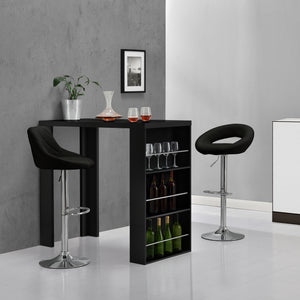 [en.casa]® Elegant barbord med hylder - 117 x 57 x 106,5 cm