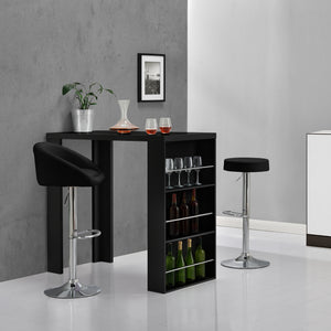 [en.casa]® Elegant barbord med hylder - 117 x 57 x 106,5 cm