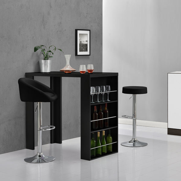 [en.casa]® Elegant barbord med hylder - 117 x 57 x 106,5 cm