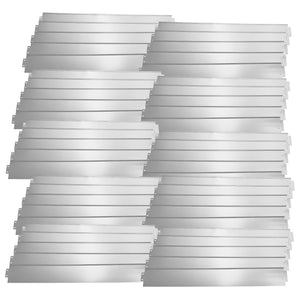 [casa.pro]® Bedkant - galvaniseret stål - sølv - 15x100cm - i forskellige størrelser