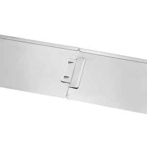 [casa.pro]® Bedkant - galvaniseret stål - sølv - 15x100cm - i forskellige størrelser