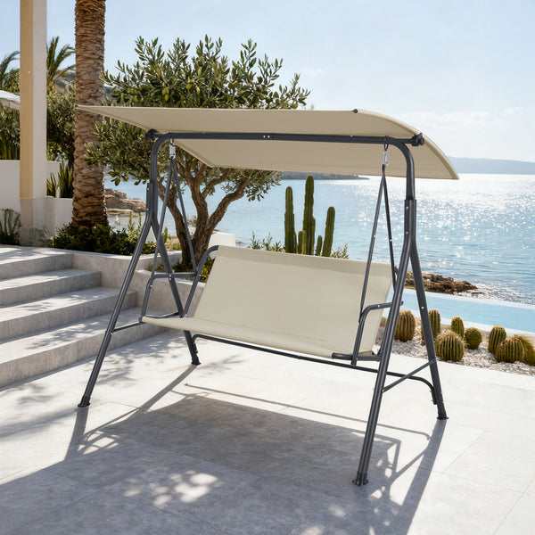 Balancín de jardín Satten para 3 [en.casa]