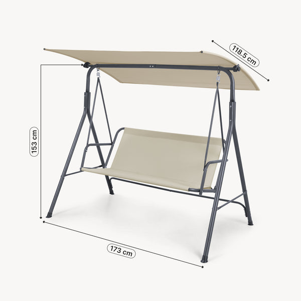 Balancín de jardín Satten para 3 [en.casa]