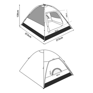 Campingtelt Bergeijk 213x213x130cm i forskellige farver. farver [pro.tec]
