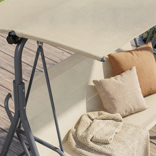 Balancín de jardín Satten para 3 [en.casa]