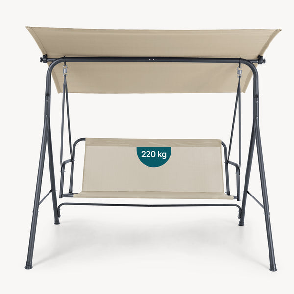 Balancín de jardín Satten para 3 [en.casa]