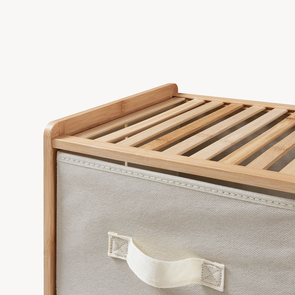 Cajonera Maldon con 3/5/6 cajones vellón - Bambú/Beige [en.casa]