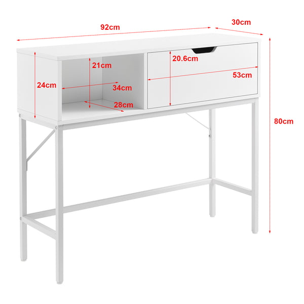 Konsolbord Tranemo 92x30x80cm i forskellige farver. farver [en.casa]