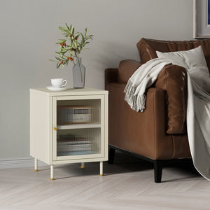 Sidebord Lindau 56x40x40 cm cremehvid [en.casa] - premiumXL