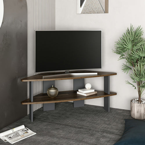Fredensborg TV-skab 45x116x40 cm gammelt trælook / antracit [en.casa].