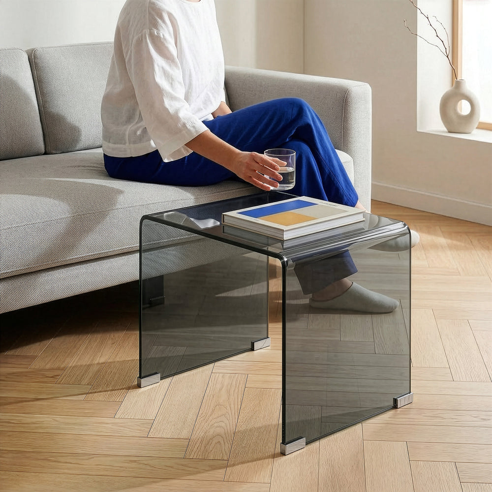 Sidebord Varlofrek Glas 50x50x50 cm [en.casa]