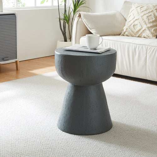 Mesa auxiliar Oulvepijanse redonda hormigón 51xØ40 cm [en.casa]