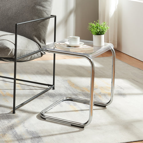 Sidebord Brosa 44x37x48 cm Transparent [en.casa] - premiumXL