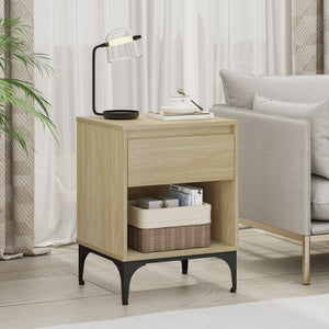 Mesa auxiliar Kistiandi con cajón MDF 62x46x40cm [en.casa]