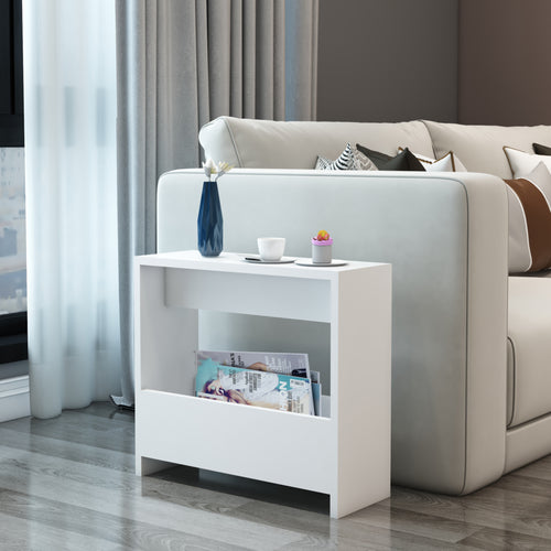Sidebord Rødovre 60x55x20 cm Hvid [en.casa] - premiumXL