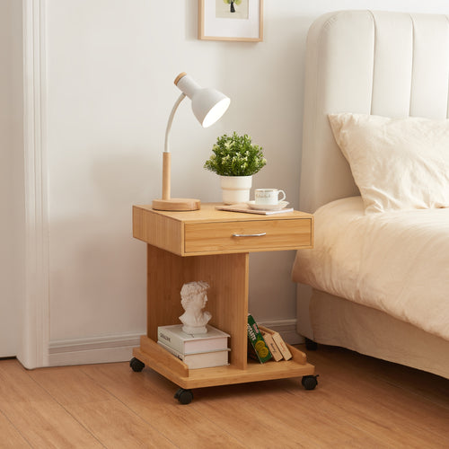 Rullebord Jokkmokk 56,5x43x43 cm bambus [en.casa] - premiumXL