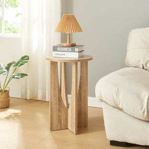 Sidebord Rindal 38x56,5 cm egetræslook [en.casa] - premiumXL