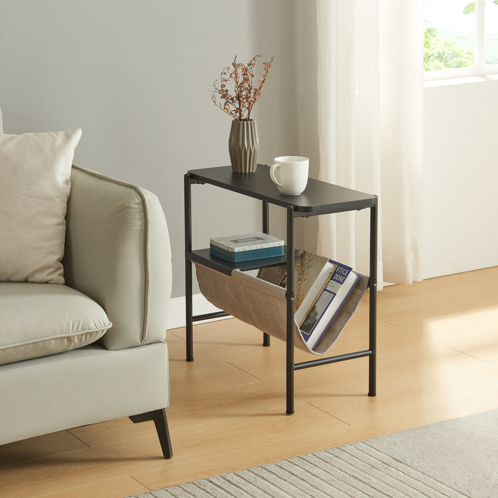 Sidebord Samnanger 60x28x53cm Sort [en.casa] - premiumXL