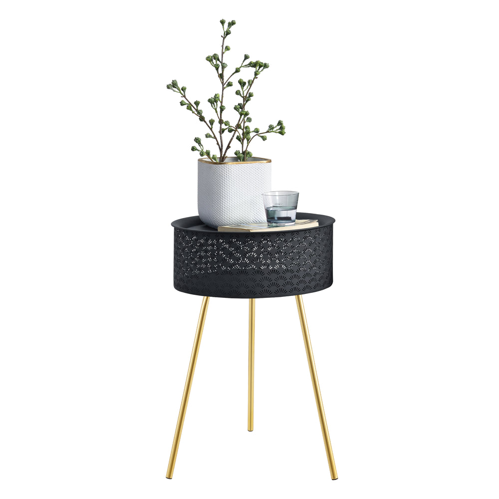 Sidebord Forshaga Sort - Guld forskellige størrelser [en.casa] - premiumXL