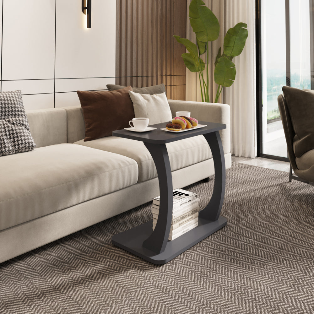 Stattela C-formet sidebord 59x35x56 cm [en.casa]