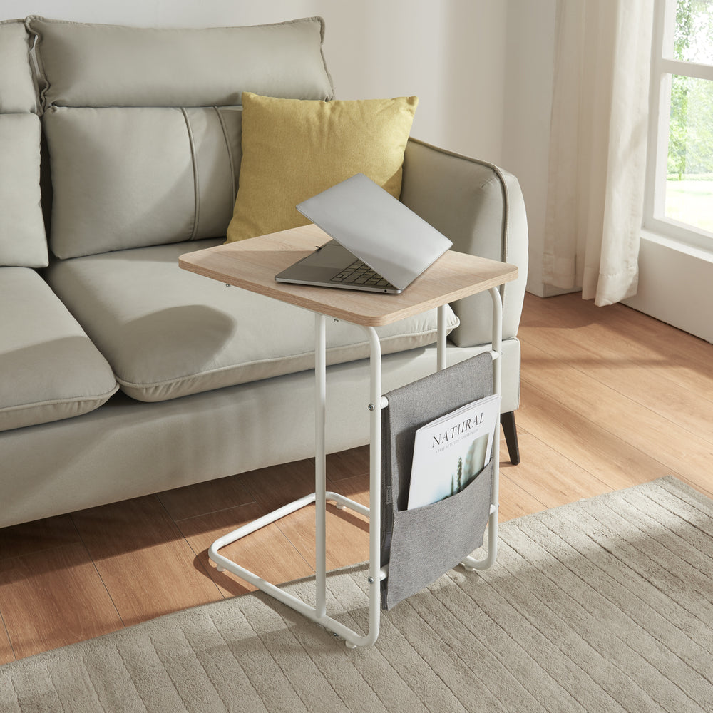 Laptoptaske Dyrøy 56x48x37cm Hvid/Eg [en.casa] - premiumXL