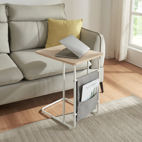 Laptoptaske Dyrøy 56x48x37cm Hvid/Eg [en.casa] - premiumXL