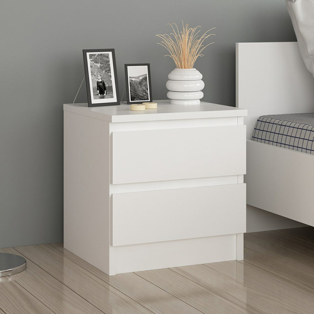 Natbord Fuglebjerg 42x40x37 cm Hvid [en.casa] - premiumXL