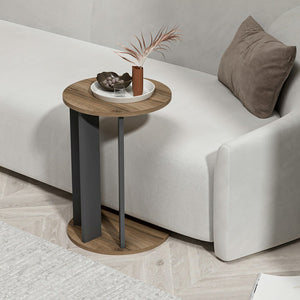 Sidebord Frederiksberg 64x34 cm valnød look / antracit [en.casa] - premiumXL