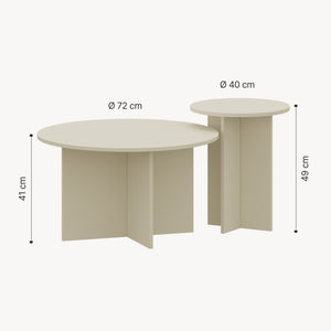 Sidebord sæt med 2 Verummetka [en.casa]