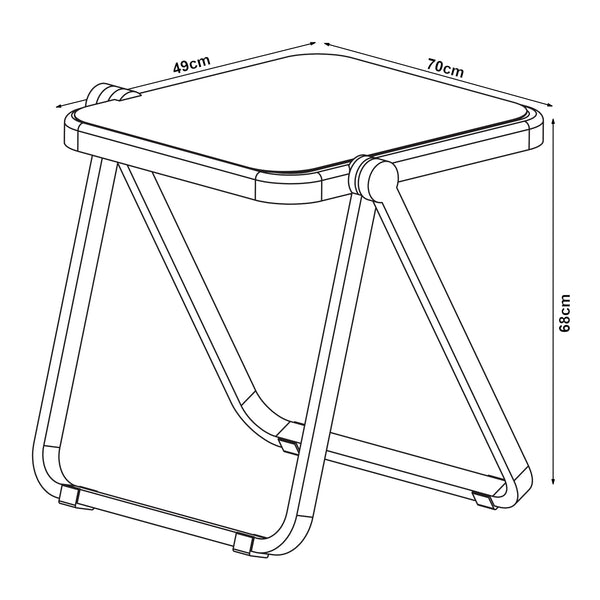 Sidebord Alerhavn foldbar 70x49x68 cm [en.casa]