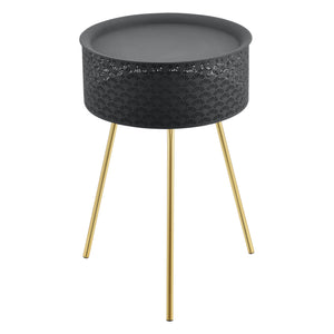 Sidebord Forshaga sort-guld forskellige størrelser Størrelser [en.casa]