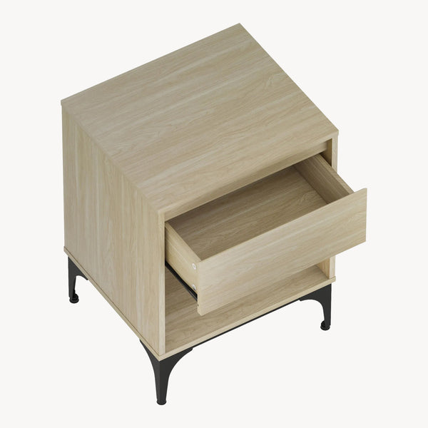 Mesa auxiliar Kistiandi con cajón MDF 62x46x40cm [en.casa]
