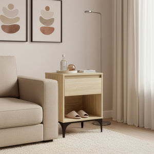 Mesa auxiliar Kistiandi con cajón MDF 62x46x40cm [en.casa]