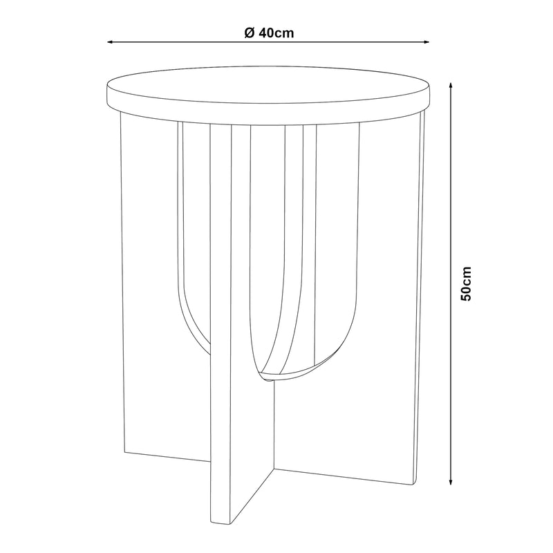 Målskitse Kysdajore sidebord [en.casa]