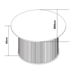 Sidebord Ledepid natur [en.casa]