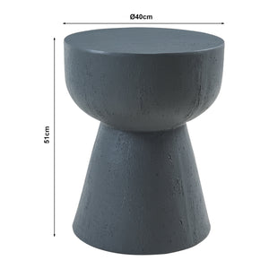 Mesa auxiliar Oulvepijanse redonda hormigón 51xØ40 cm [en.casa]