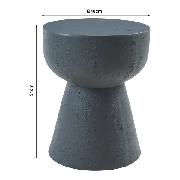 Mesa auxiliar Oulvepijanse redonda hormigón 51xØ40 cm [en.casa]